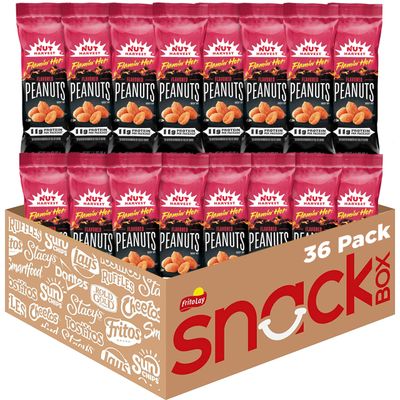 Nut Harvest, Flamin&#39; Hot Peanuts, 1.625 oz Bags (36 Pack)