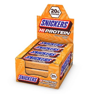 Snickers HI-Protein Bars - 12 X 55g - Peanut Butter Flavour