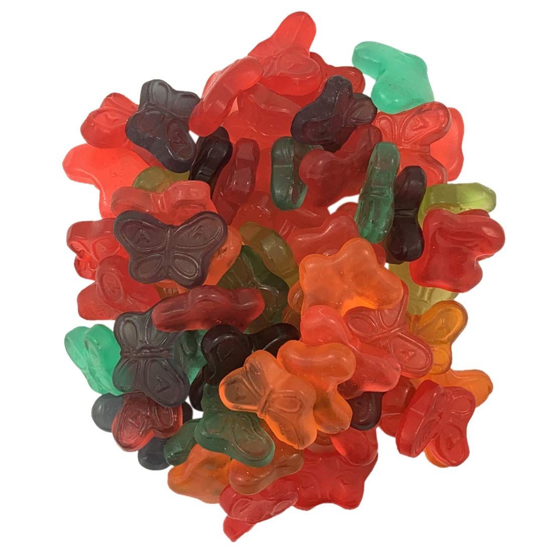Needzo Fresh Fruit Flavored Mini Butterfly Shaped Gummy Candies Snack Bags for Adults or Kids, 7 Ounces, Pack of 3