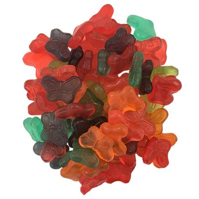 Needzo Fresh Fruit Flavored Mini Butterfly Shaped Gummy Candies Snack Bags for Adults or Kids, 7 Ounces, Pack of 3
