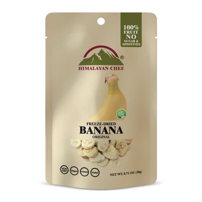 Himalayan Chef Freeze-Dried Fruit, Freeze-Dried Banana Crisp, 20g | Healthy Snacks for Kids &amp; Adults | Organic Fruit Snacks, Dried Fruit | Ideal Baby Snacks &amp; Freeze-Dried Food