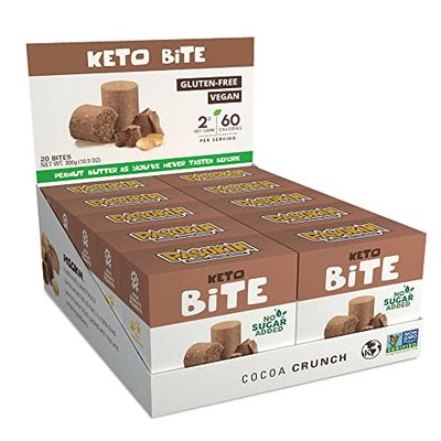 Pasokin Keto Cocoa Crunch - Healthy Snacks with Zero Sugar Added I Low Carb Gluten-Free, Vegan, Plant-Based Protein, Dairy-Free Energy Bites - Keto Snacks (Cocoa Crunch)