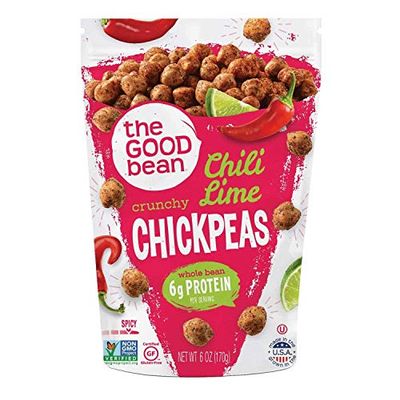 The Good Bean Chickpea Snacks, Smoky ChiliLime, Gluten and Nut Free, 6 Ounce