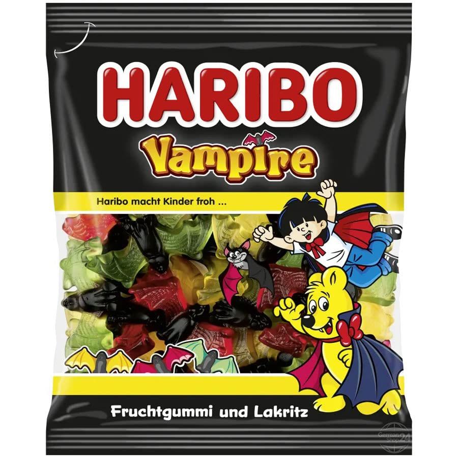 Haribo Vampire Fruchtgummie und Lakritz (Fruity and Licorice) Gummy Candy 175g