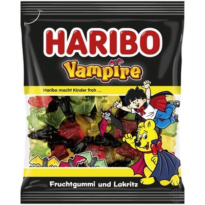 Haribo Vampire Fruchtgummie und Lakritz (Fruity and Licorice) Gummy Candy 175g