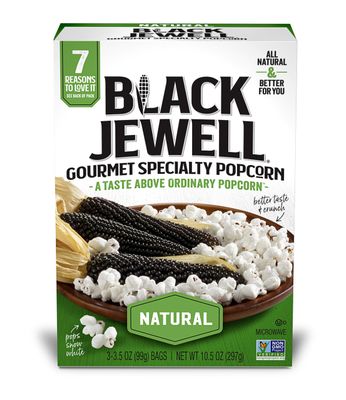 Black Jewell Gourmet Microwave Popcorn, Healthy Popcorn Snack, Natural, 10.5 Ounces (Pack of 1)