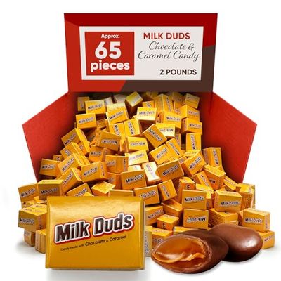 Chocolate &amp; Caramel Snack Size Candies 2 Pounds Approx 65 Pieces - Chocolate Milk Candy Dish Individually Wrapped - Perfect for Christmas, Birthdays &amp; other celebrations