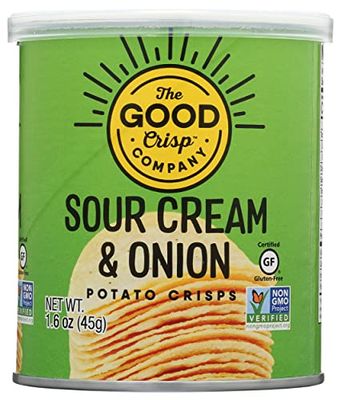The Good Crisp Company, Sour Cream &amp; Onion Flavor Potato Crips, 1.6 Oz (Pack of 12)