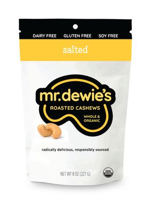 Mr. Dewie&#39;s Uniquely Flavored Whole Organic Roasted Cashews (Salted) - 8oz bag