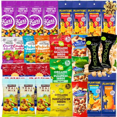 Healthy Snacks Trail Mix Variety Pack - Nut, Seed, Fruit Mix for Adults, Kids, Office, Gifts, Travel - Deluxe Assorted Box (27 Count)