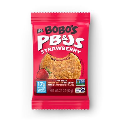 Bobo&#39;s Peanut Butter &amp; Strawberry Jelly Oat Snack, 24 Count, Healthy Everyday Snack, a Satisfying Treat that Provides a Quick Energy Boost