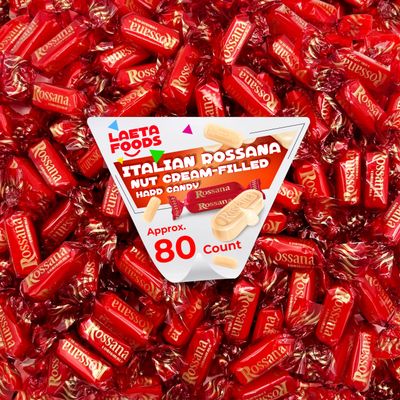 Fida Rossana Italian Nut Cream-Filled Hard Candy (1 Pound Bag - Approx. 80 Count)