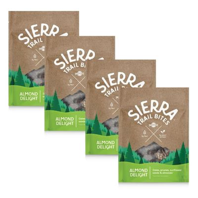 Sunsweet Sierra Trail Bites Snack Pack - Fruit &amp; Nut Trail Mix Bites - 3g of Plant Based Protein, Natural Energy Boost - Almond Delight, 5oz - 4 Pack