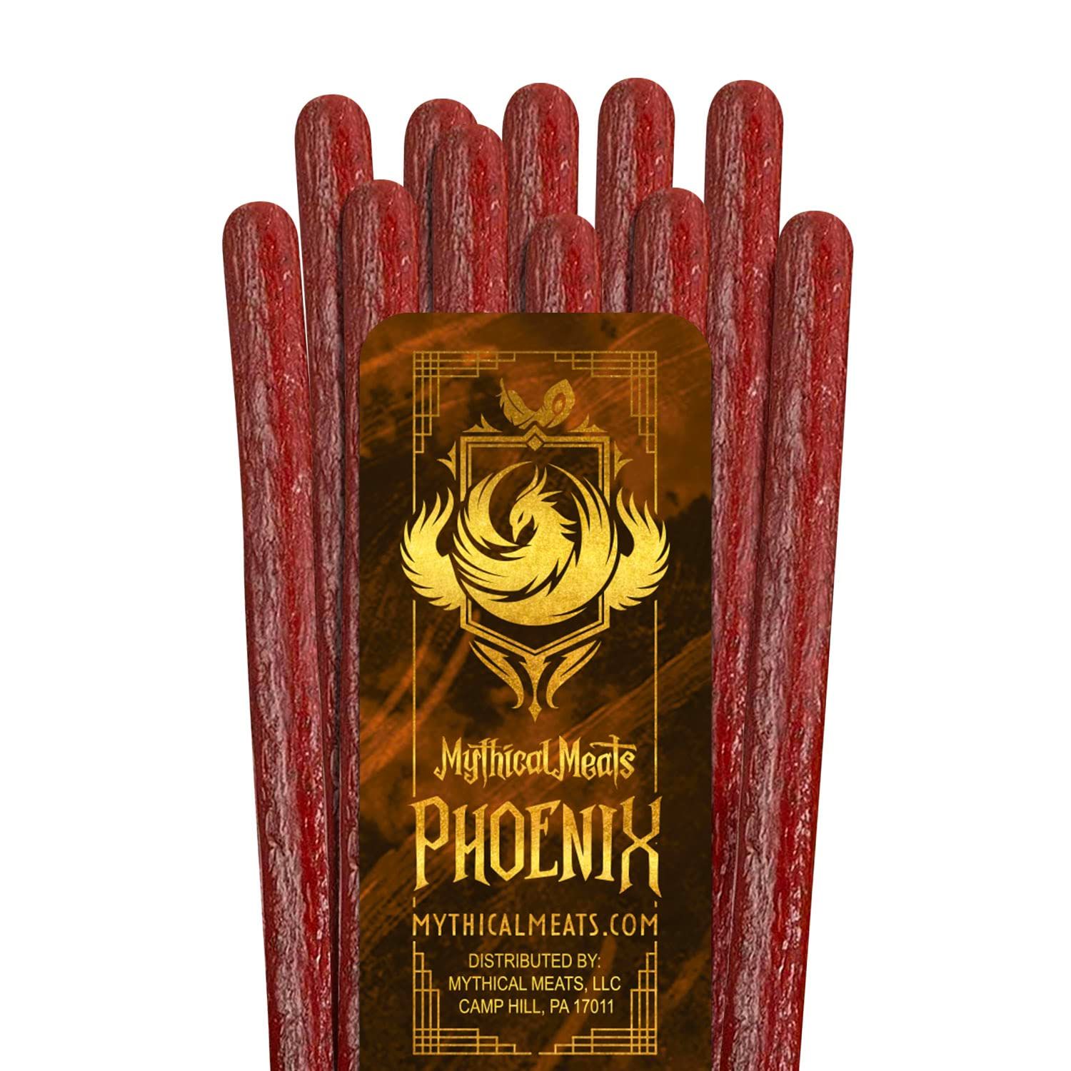 Mythical Meats Original Flavor (Phoenix) 12-Pack Snack Sticks - Sweet Pepper Turkey with Beef - Dried &amp; Dehydrated Meats Seasoned to Perfection - High Protein Snacks