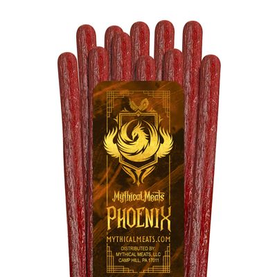 Mythical Meats Original Flavor (Phoenix) 12-Pack Snack Sticks - Sweet Pepper Turkey with Beef - Dried &amp; Dehydrated Meats Seasoned to Perfection - High Protein Snacks