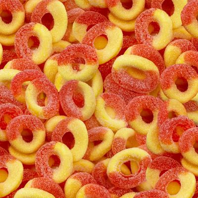Peach Rings Gummy | 1-Pound Bag | Sour and Sweet Chewy Candy