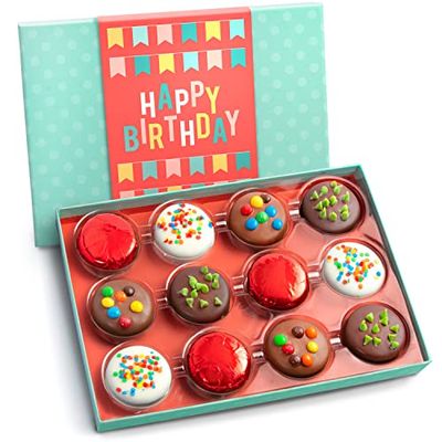 A Gift Inside Birthday Deluxe Chocolatey Covered Sandwich Cookies Gift Box