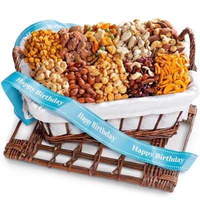 A Gift Inside Birthday Snacks and Nuts Gift Basket