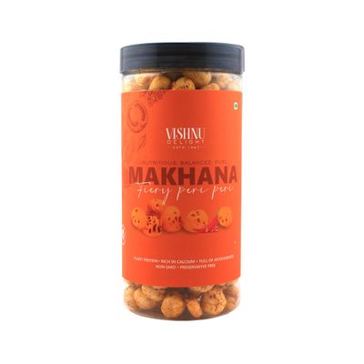 Roasted Makhana - Lime Peri Peri Flavour, 3.20 Oz | Gluten-Free, Vegan Fox Nuts | High Protein, Fiber, Low-Calorie Healthy Snack | Popped Water Lily Seeds | Lotus Seeds for Eating - Pack of 1