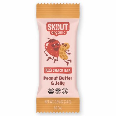 Skout Organic Peanut Butter &amp; Jelly Kids Snack Bars (36 Pack) | Organic Kids Snack Bars | Plant-Based Nutrition, No Refined Sugar | Vegan | Gluten, Dairy, Grain &amp; Soy Free