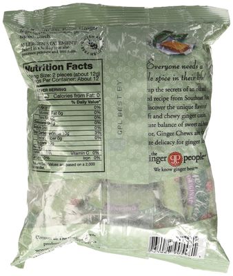 The Ginger People Ginger Chews Original Chewy Ginger Candy 5 oz (141g) Bag