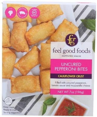 Feel Good Foods Uncured Pepperoni Snack Bites, 7 Ounce -- 9 per case.
