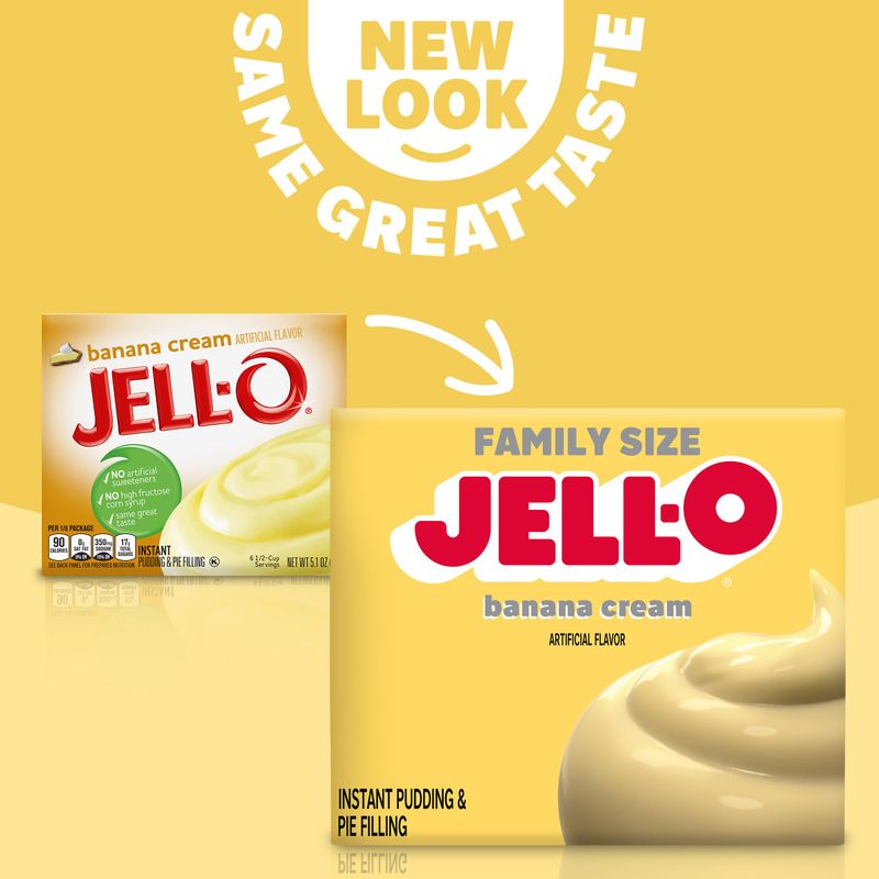 Jell-O Banana Cream Instant Pudding &amp; Pie Filling Mix (5.1 oz Box)