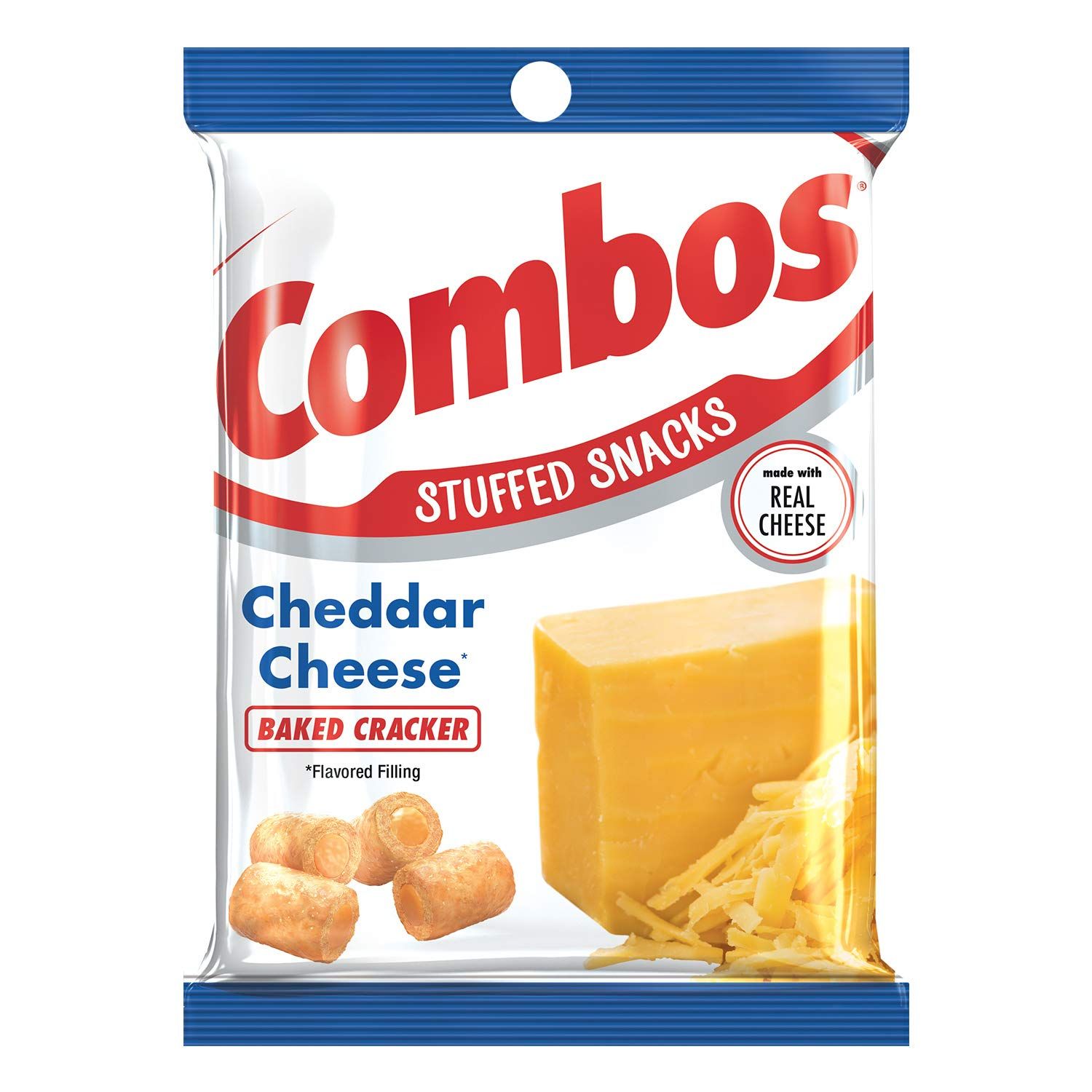 COMBOS Cheddar Cheese Cracker Baked Snacks 6.3-Ounce Bag