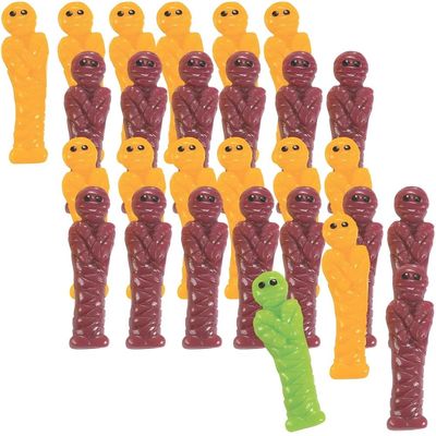 Colorful Mummies Gummy Candy - (Pack of 46) - Assorted Flavors (Grape, Pineapple, and Apple) - Perfect for Halloween Candy Treats