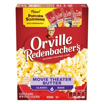 Orville Redenbacher&#39;s Movie Theater Butter Popcorn, 3.29 Oz, 6 Ct