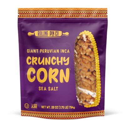 Corn Crunchy Nuts Coated with Sea Salt - Light &amp; Airy Corns with Sunflower Oil - Delicious Corn Snacks for an Extra Layer of Salad Topping (28 Oz)