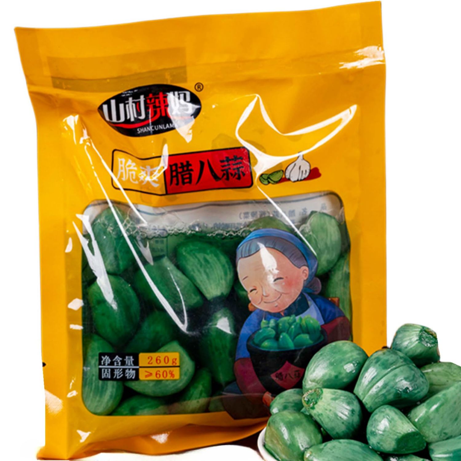 Laba Garlic, Jade Garlic, Fresh Green Garlic, Pickled Vegetable, Pickled with Vinegar, Pickled Garlic, Sugar Garlic, Sweet and Sour Garlic, Vegan,Chinese Snack,Shandong Specialty