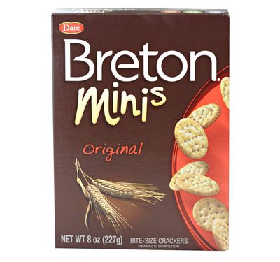 Breton Minis Bite Size Crackers, Four 8 oz. Boxes (Original)