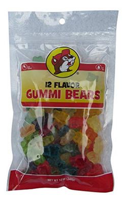 Buc-ee&#39;s 12 Flavor Gummi Bears in a Resealable Bag, 12 Ounces