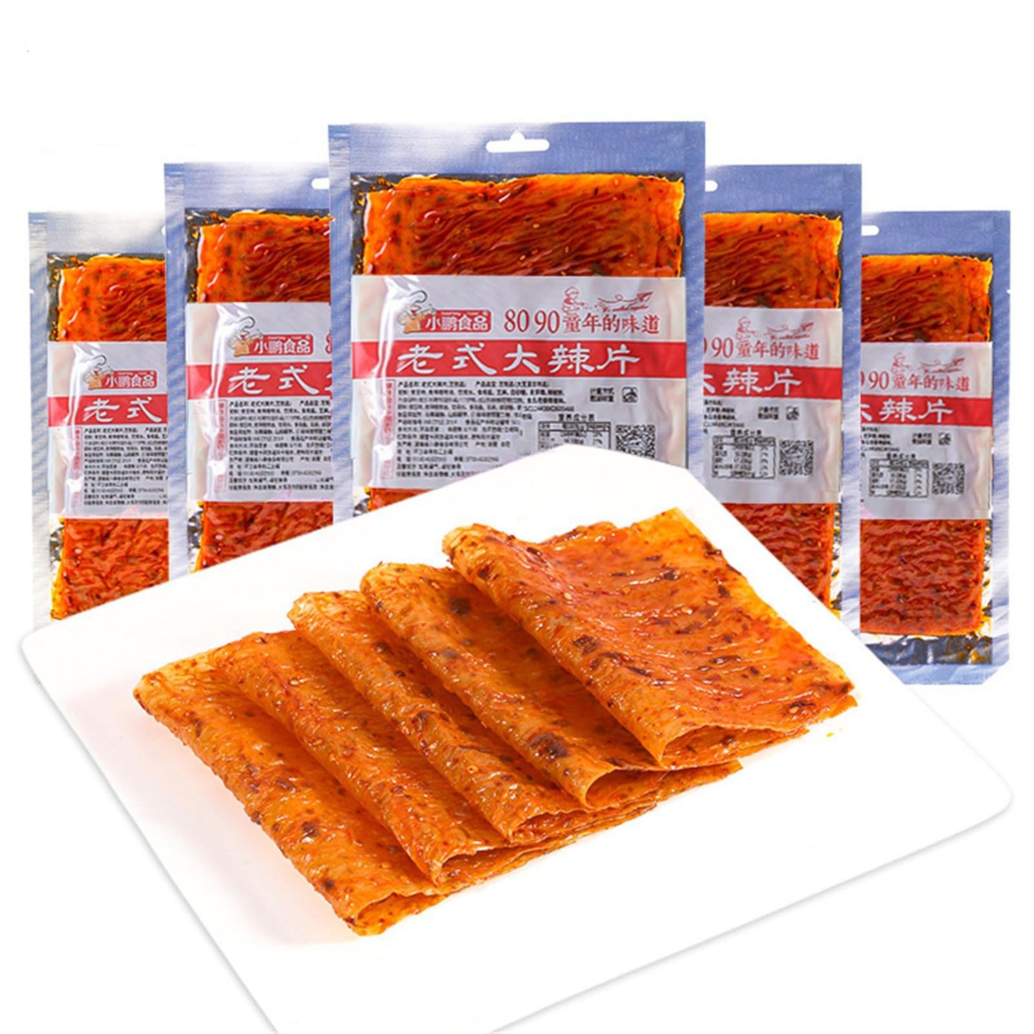 5 Packs Spicy Strips Latiao,Chinese Special Casual Snack Food,Made From WheatChiliSpice,Handmade Spicy Strips,Vegan,Spicy Gluten Strips Ã¨Â¾Â£Ã§â€°â€¡