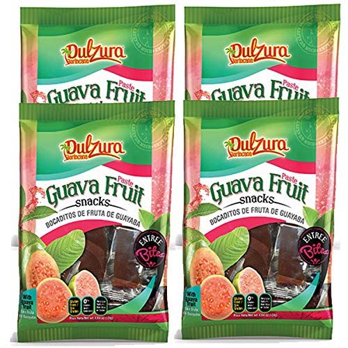 Dulzura Borincana Kit: Vegan Guava Fruit Snack Bars (4 Pack) 4.64oz Each Bag - Non GMO Gluten Free
