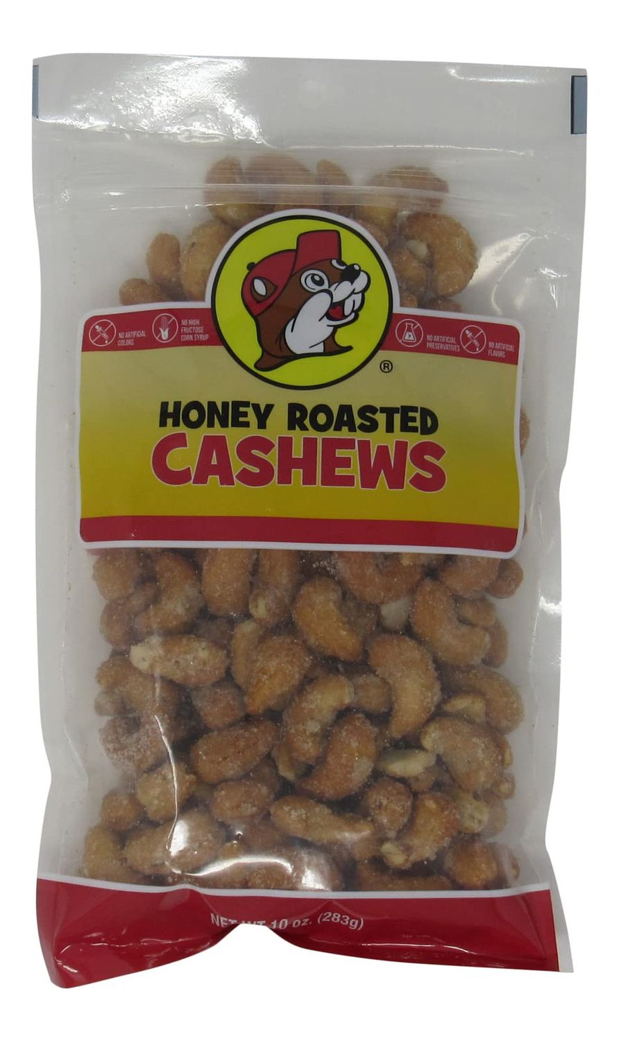 Buc-ee&#39;s Honey Roasted Whole Cashews in a Resealable Bag, One 10 Ounce Bag