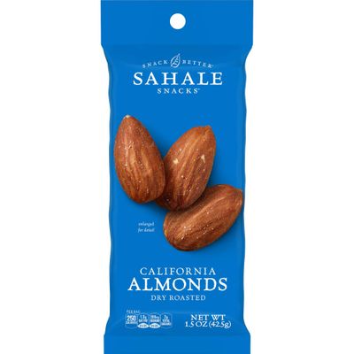 Sahale Snacks California Dry Roasted Almonds, 1.5 Ounces (Pack of 9)