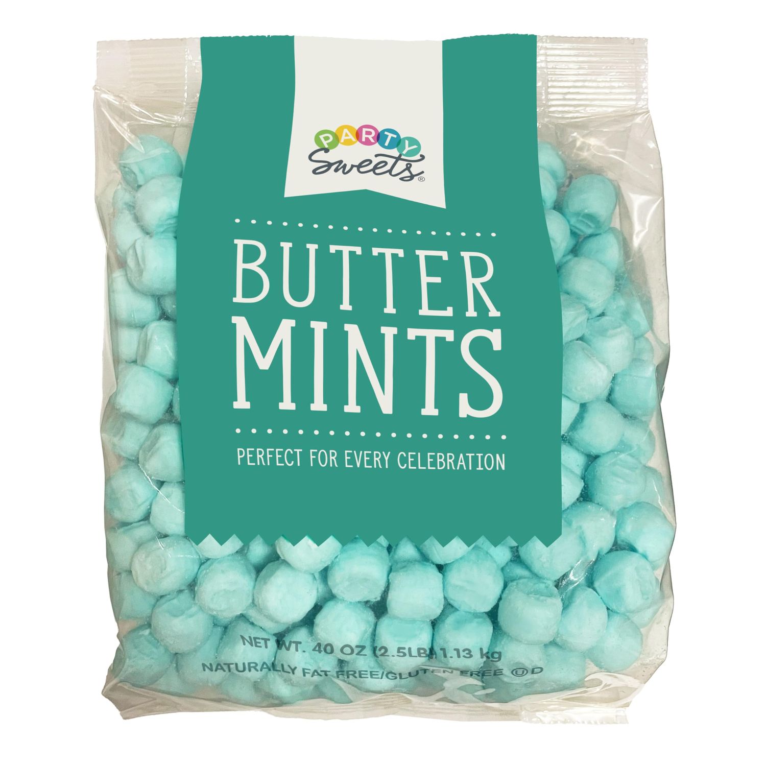 Party Sweets Blue Buttermints, 2.5 Pound, Appx. 350 pieces from Hospitality Mints