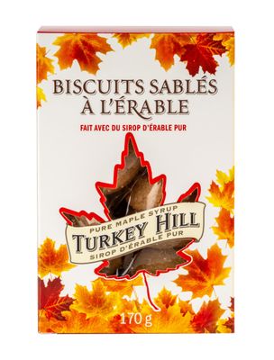 Turkey Hill Sugarbush 100% Pure Canadian Maple Syrup Shortbread Cookies, All-Natural Ingredients Delicious Butter Cookies for Kids and Adults, (Pack of 1 Box, 170 gr)