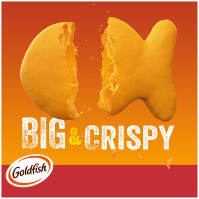 Goldfish Mega Bites, Sharp Cheddar Crackers, 5.9 Oz Bag
