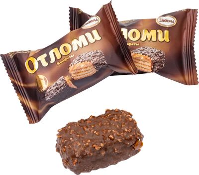 Akkond, Otlomi Waffle Candies with Milk Chocolate, Soft Caramel, Peanuts &amp; Crispy Rice, 1lb454g