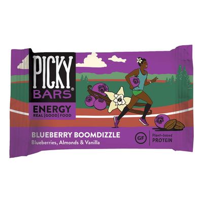 Picky Bars Real Food Energy Bars, Plant Based Protein, All-Natural, Gluten Free, Non-GMO, Non-Dairy, Blueberry Boomdizzle, Pack of 10