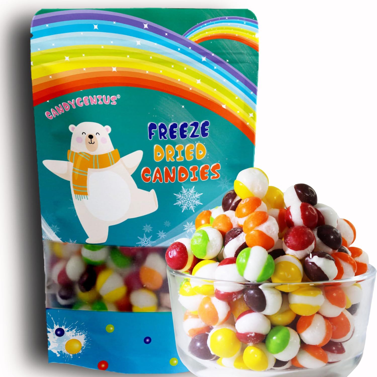 Crunchy Bliss: Premium Freeze Dried Candy in Resealable Bag - 8oz of Flavorful Delight frozen dry tiktok popular candies dehydrated snack