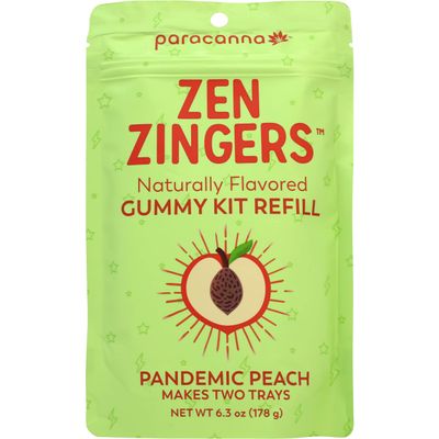 Gummy Making Refill by Paracanna - Create Personalized Candy DIY Gummy Candy Snacks for Adults - Pandemic Peach Refill - Craft your Bulk Candy, Gummy Bears, Gummy Worms &amp; More - 178 g