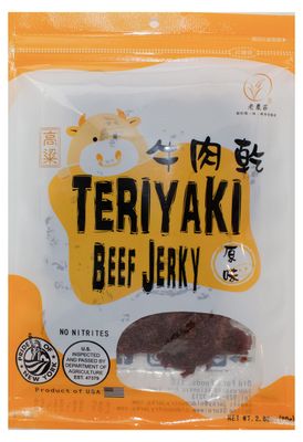 Old Country Jerky - Authentic Taiwanese Recipe - (Teriyaki) - Taiwanese Snacks - Jerky Protein Snack | Beef Jerky, Asian Snacks Made in The USA (1 Pack)