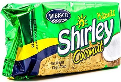 Wibisco Shirley Biscuits, Coconut, 3.7, Coconut 3.7 Ounce (Pack of 24)