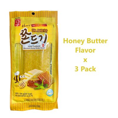 Jjondigi Korean Old School Snack Jjondgi 3 Packs  (Honey Butter Flavor)