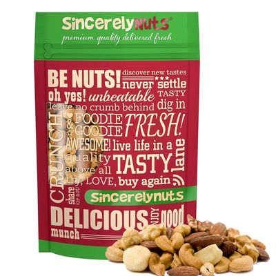 Sincerely Nuts Roasted &amp; Salted Mixed Nuts | Almonds, Cashews, Pecans, Brazil Nuts and Hazelnuts | Healthy Snack - Nutrient Rich Alternative Treat | Vegan, Kosher &amp; Gluten-Free | 2 lb bag