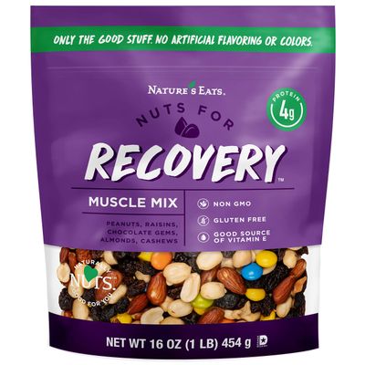 Nature&#39;s Eats Nuts for Recovery Muscle Trail Mix, Oz, Assorted, 16 Oz